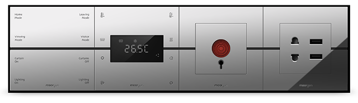 8 Key + Thermostat + Emergency button + 2-hole & USB smart combination
